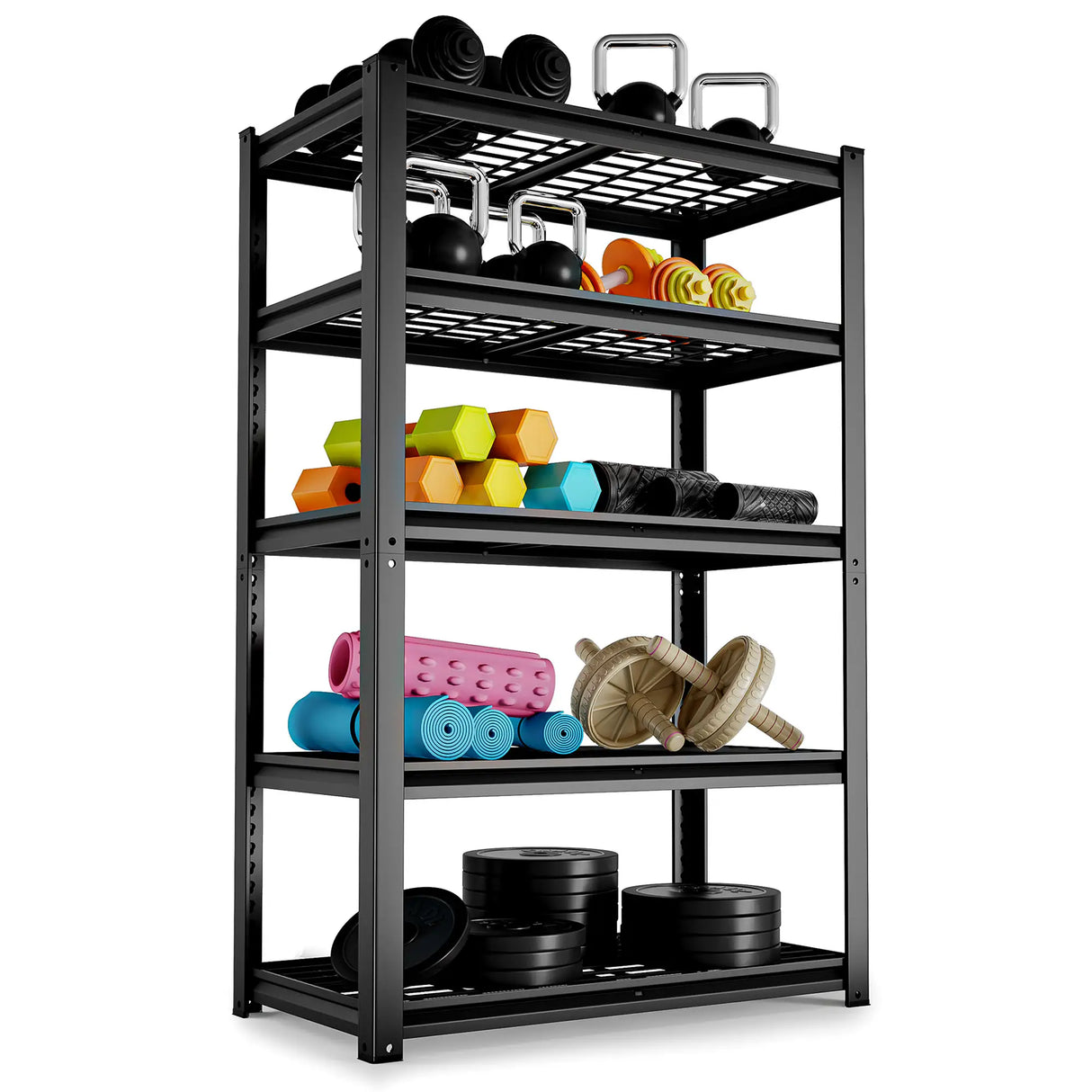 HOKEEPER 3100LBS Heavy Duty Metal Storage Shelves-35.43"W x 15.74"D x 72.05"H