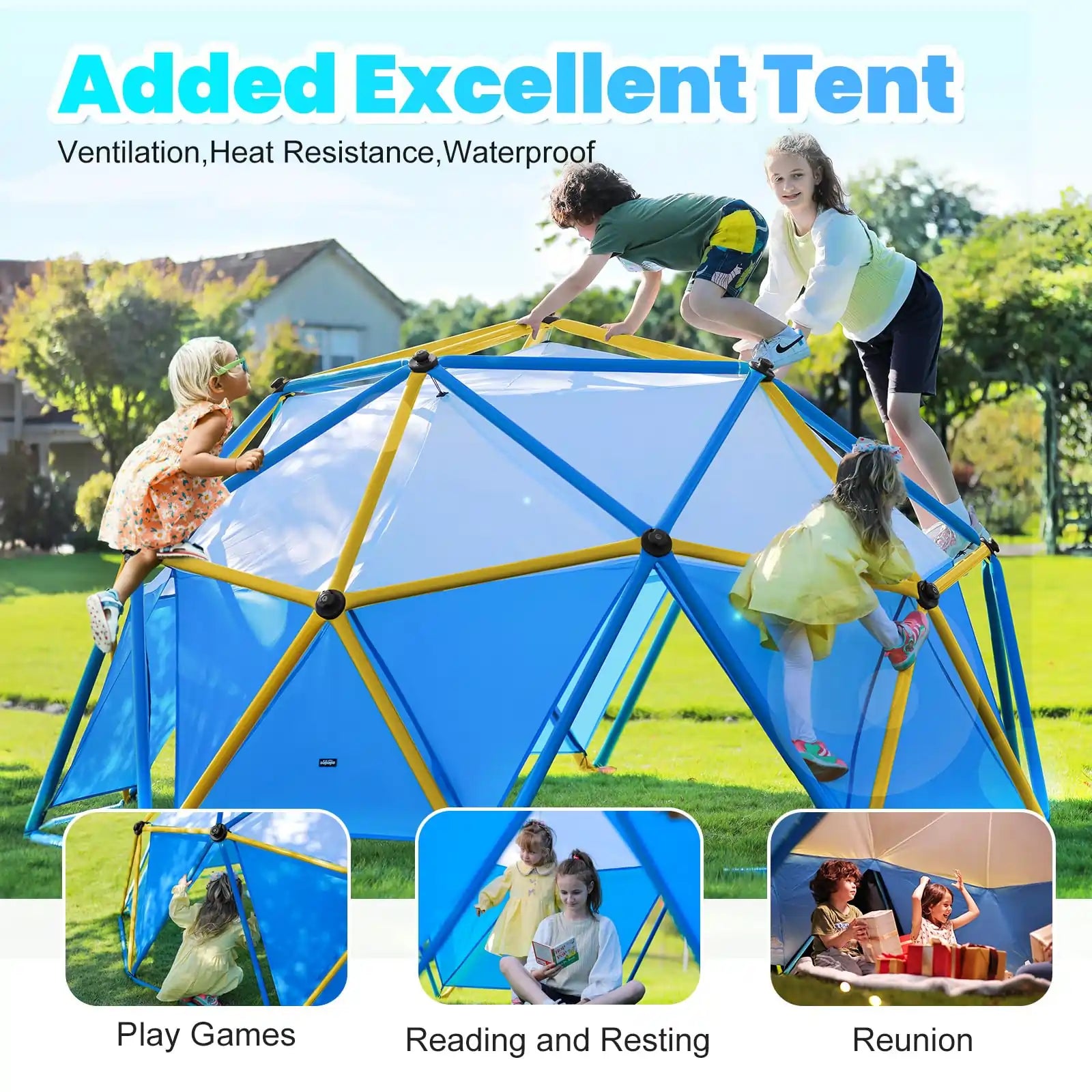 1000LBS New Upgraded Dome Climber 10FT