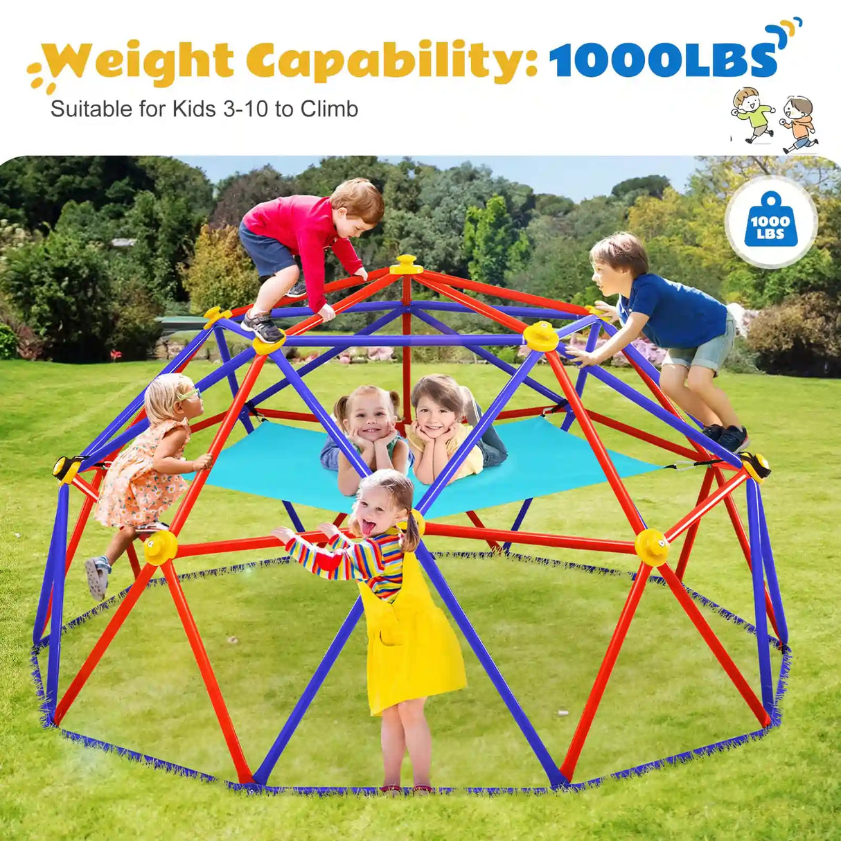 1000LBS Dome Climber with Hammock 10FT