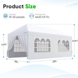 10x20 Party-Tent size