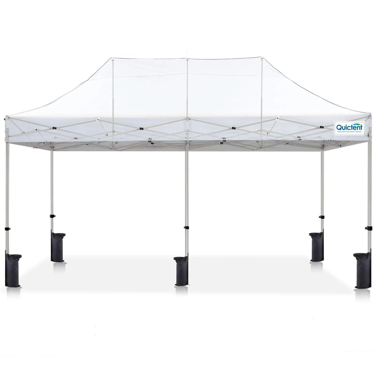 10'x20' Heavy Duty Pop up Canopy White#style_10x20 No Sidewall-White