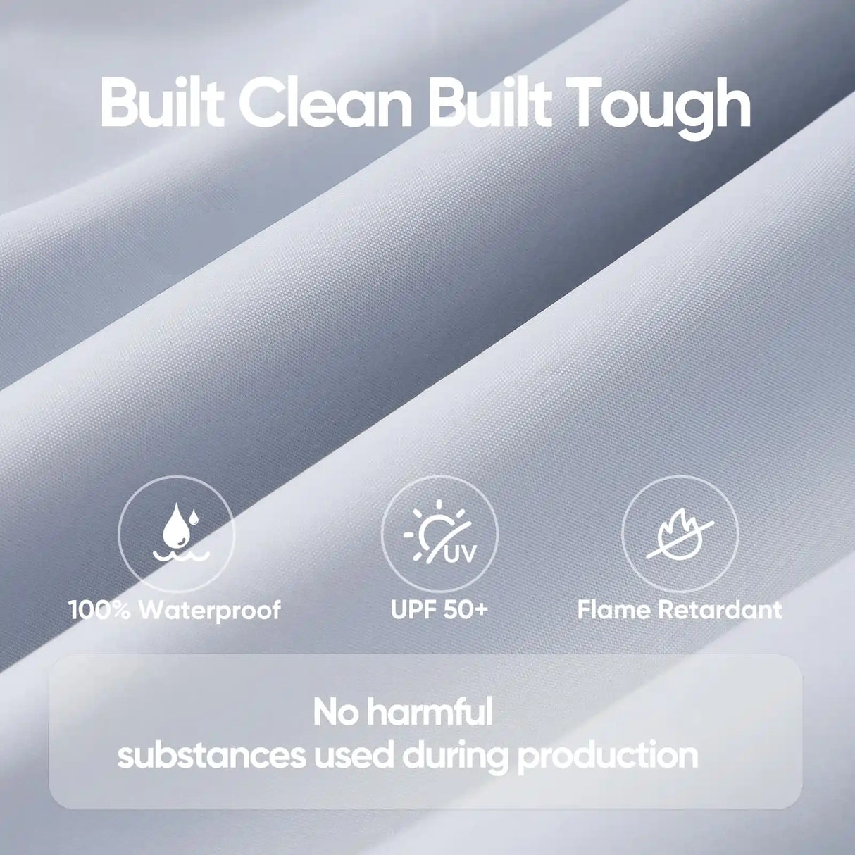 waterproof, UV-resistant material#style_10x20 No Sidewall-White