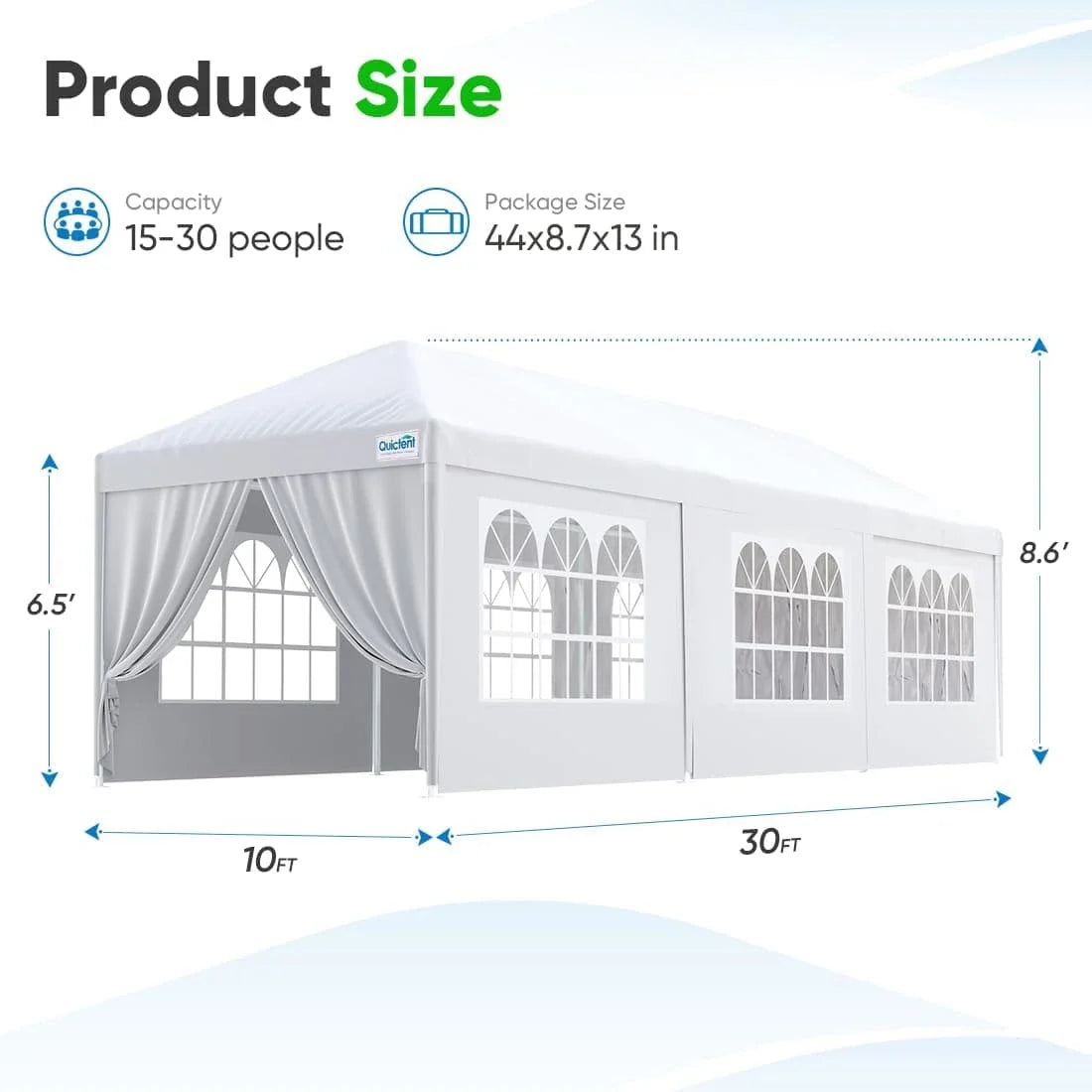 10x30 Party Tent Size#style_regular