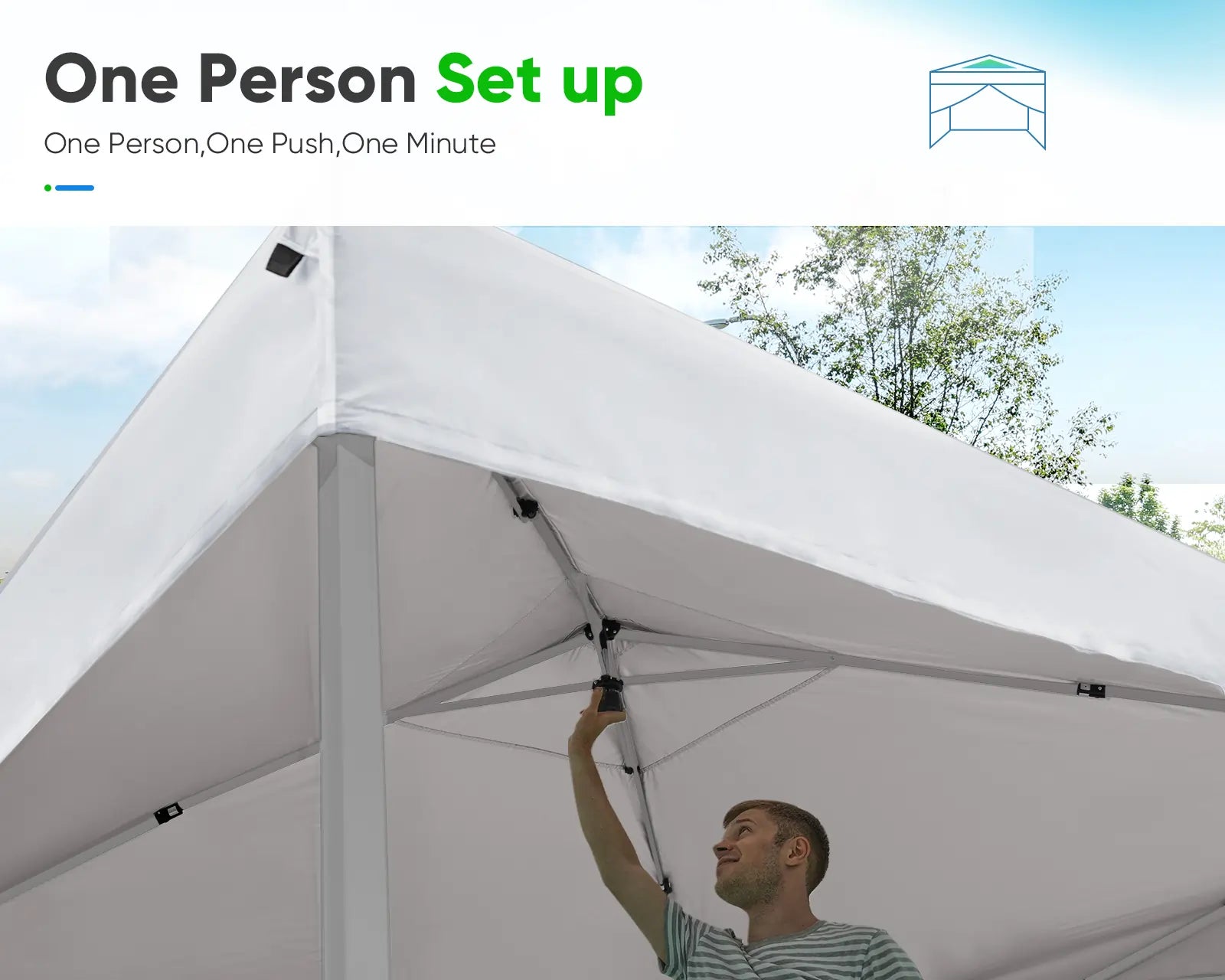 white canopy tent with sides#color_white (Upgraded)