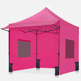 Heavy Duty Pop up Canopy With Awning 10X10 Pink#style_10x10 With Awning-Pink