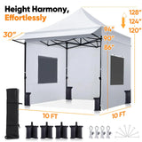Adjustable height#style_10x10 With Awning-White