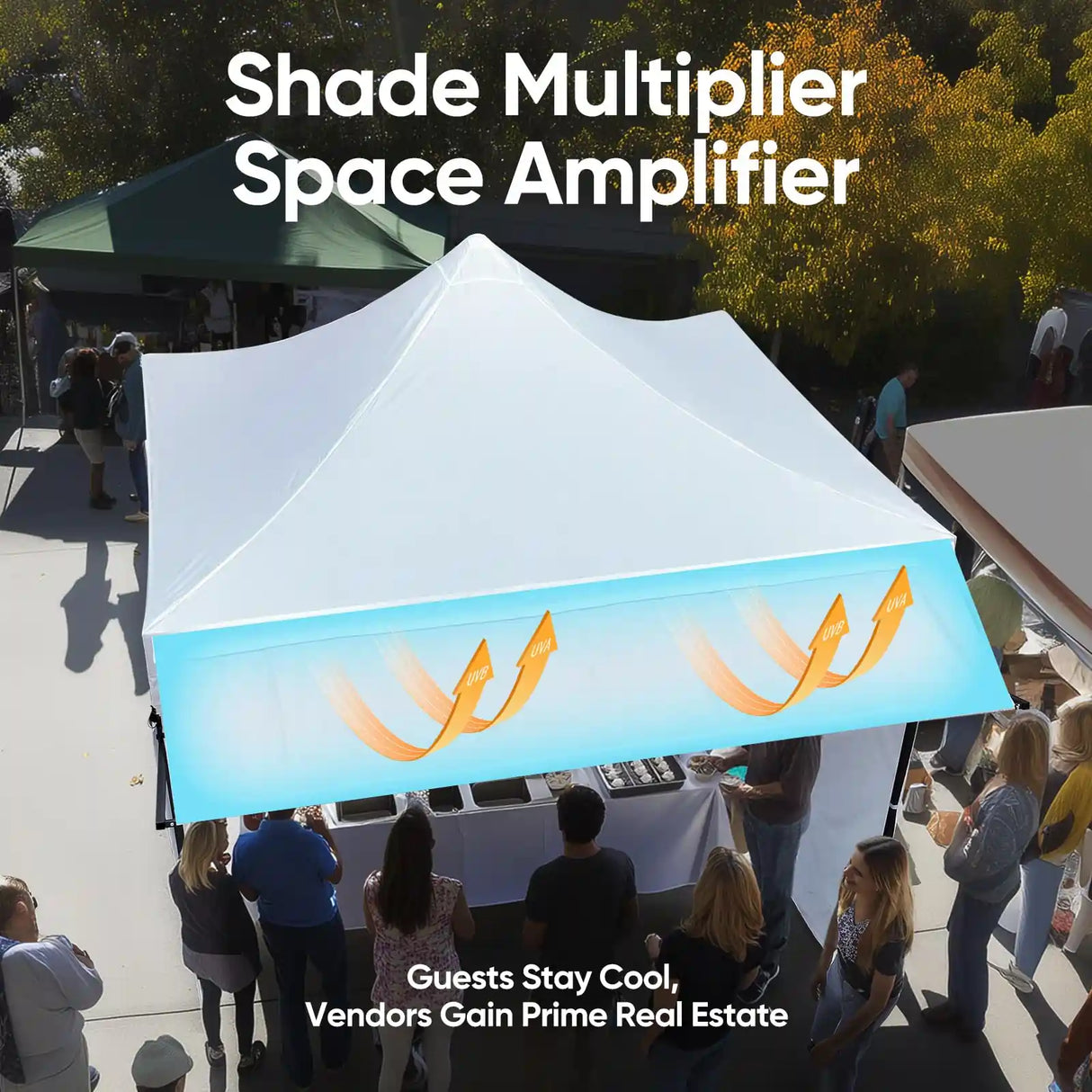 Shade Multiplier#style_10x10 With Awning-White