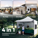 4 in 1 styles#style_10x10 With Awning-White