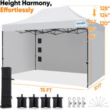 Size Information#style_10x15 With 3 Sidewalls-White