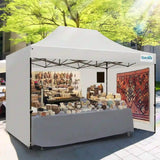 10X15FT Canopy Tent with 3 Sidewalls#style_10x15 With 3 Sidewalls-White