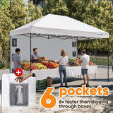 6 pockets#style_10x15 With 3 Sidewalls-White