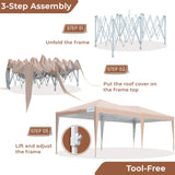 Beige no side pop uo canopy 10x20 set up guide#color_beige