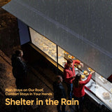 UPF 50+ blocks harsh sun and rain out#style_10x20 With Awning-White