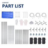 blue carport part list#color_blue