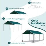 greenhouse carport quick installation#color_green