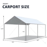 white 10x20 carport size#color_white