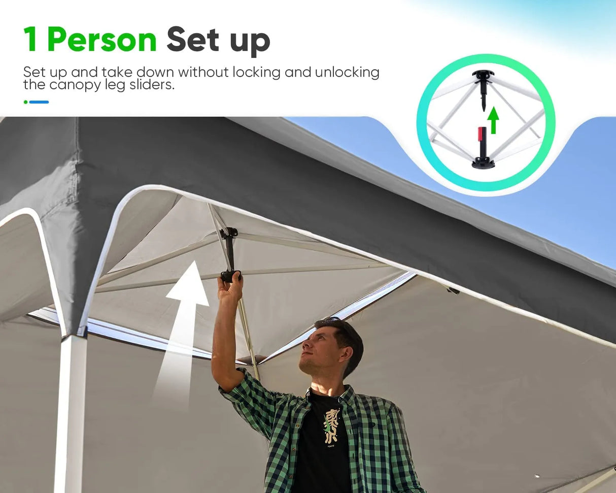 Grey 12x12 canopy center lock#color_dark grey&grey