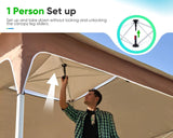 Brown 12x12 canopy tent center lock #color_tan&brown
