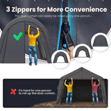 Three-Zipper Door design#size_12'x20'