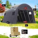 Anti-Snow Car Canopy Outdoor Boat Shelter Size#size_12'x20'