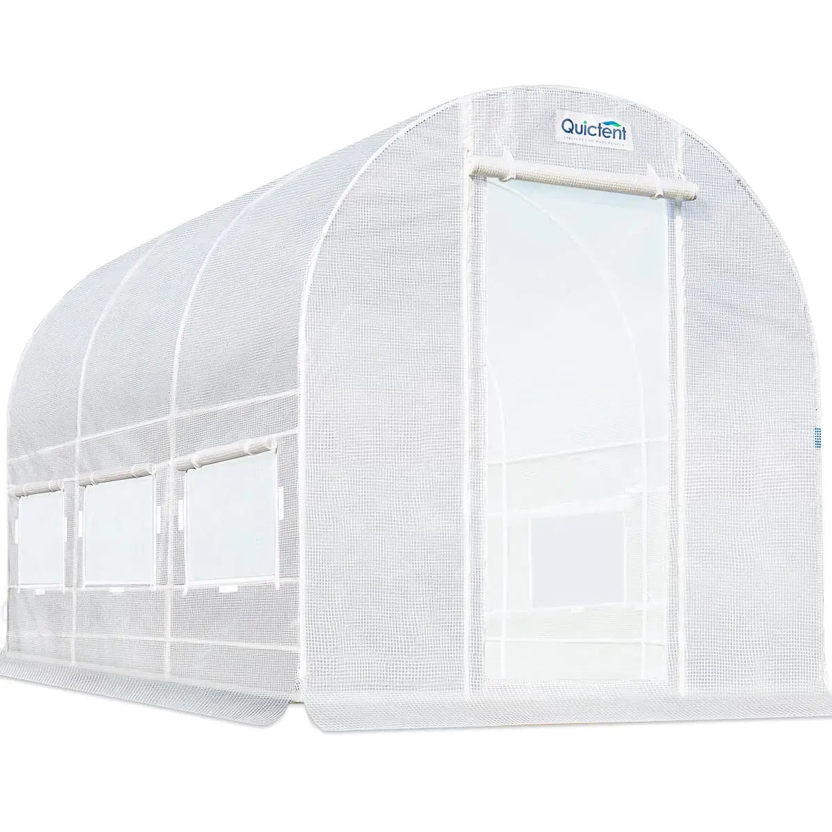12' x 7' x 7' Tunnel Greenhouse - White#color_white (with 2 doors)