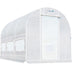12' x 7' x 7' Tunnel Greenhouse - White#color_white (with 2 doors)