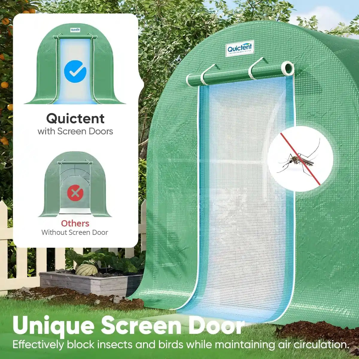 Unique screen door#color_green (with 1 door)