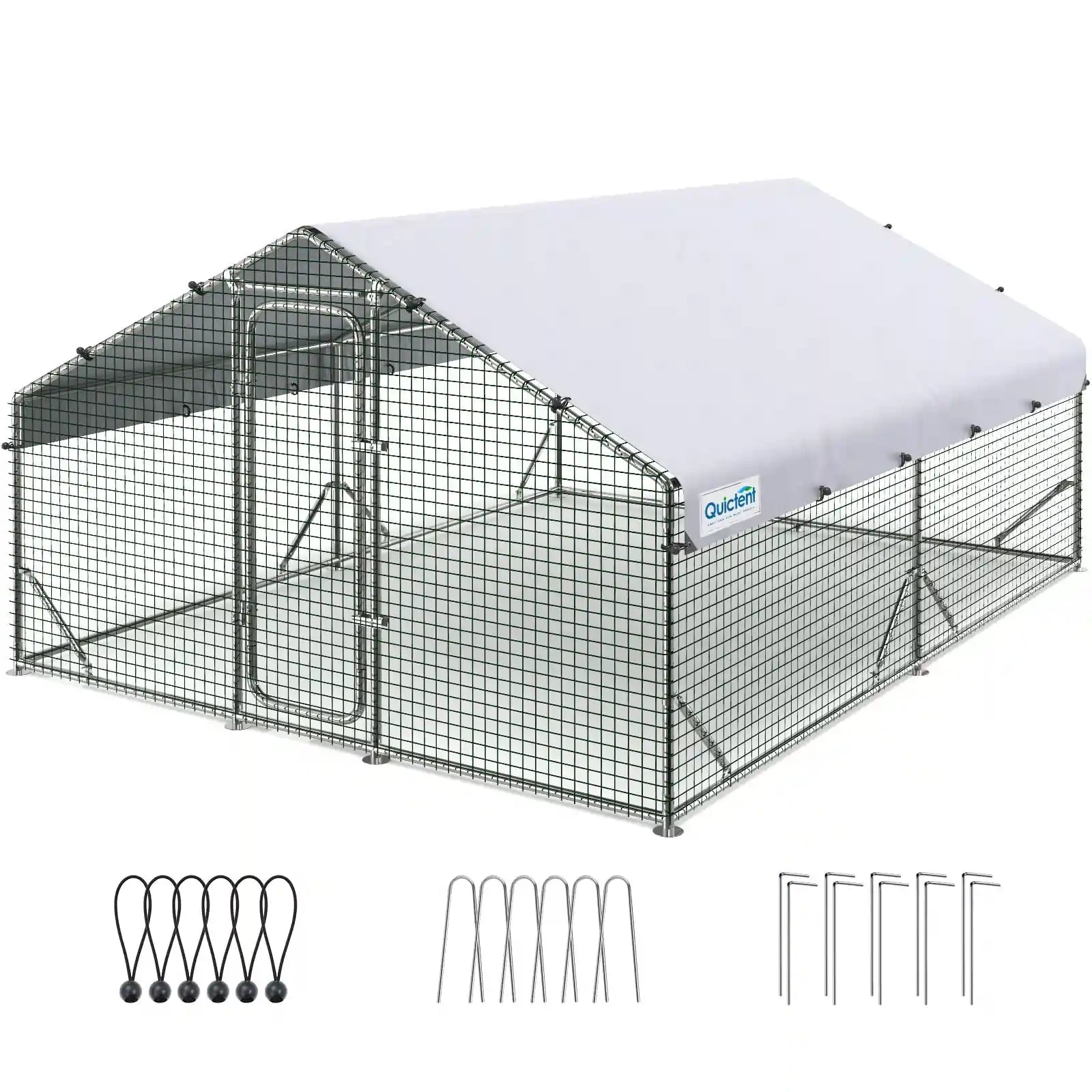 12x9x6.6FT Quictent Large Metal Chicken Coop#size_12x9FT Regular-No ladder