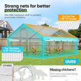 Constructed with 1" diameter galvanized rust-free poles#size_12x9FT Regular-No ladder