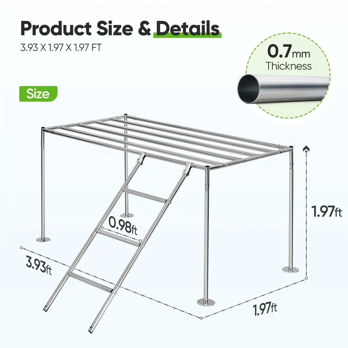 Practical Roosting Ladder Size#size_12x9FT with ladder