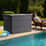 Gray 150 Gallon Metal Outdoor Deck Box#color_Gray
