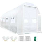 Heavy Duty Galvanized Steel Frame Greenhouse White#color_white