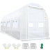 Heavy Duty Galvanized Steel Frame Greenhouse White#color_white