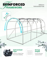 25mm steel pole for more stability#color_White with Watering