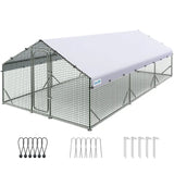 18x9x6.6FT Outdoor Walk-in Cage Peak Hen House#size_18x9FT Regular-No ladder