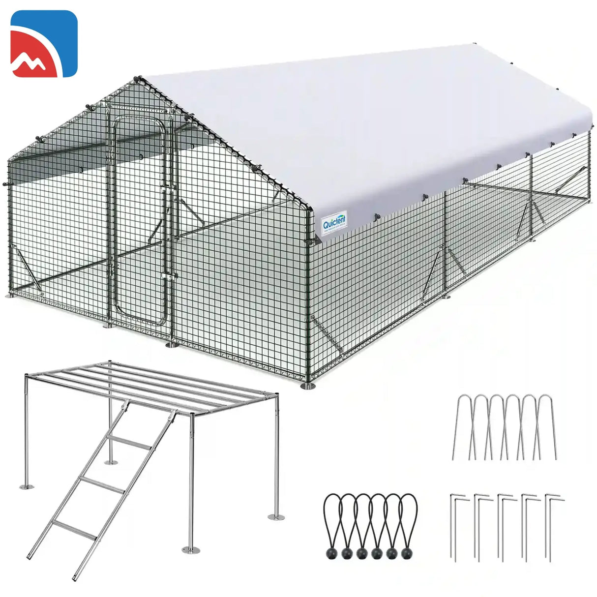 Large Metal Chicken Coop Run