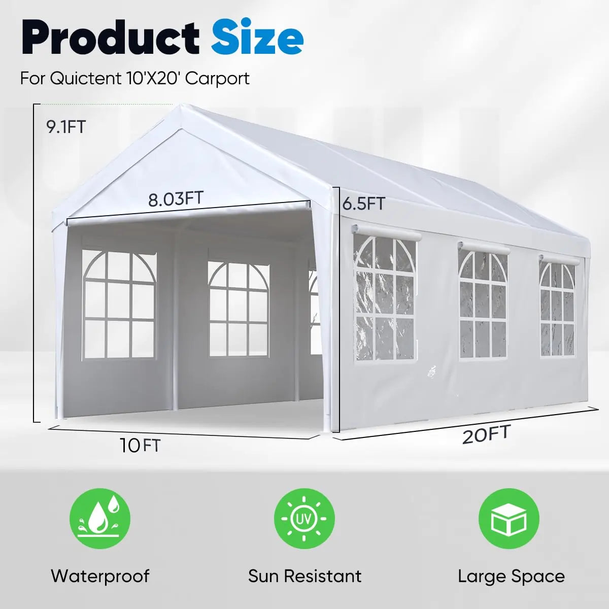 Car Shelter size#color_white