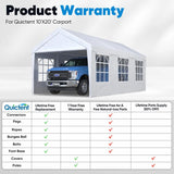 car shelter with windows warranty terms#color_white