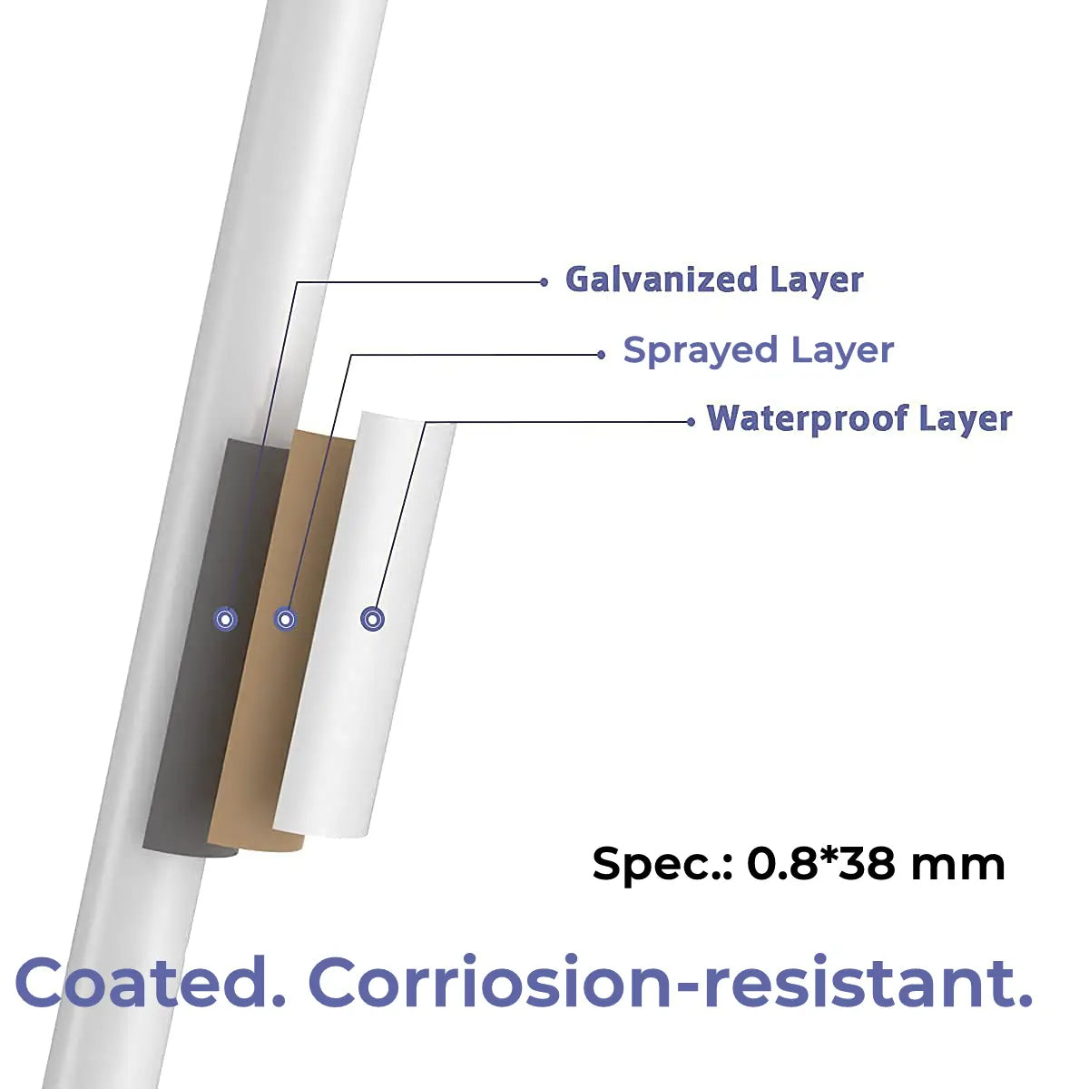 car shelter Coated Steel Poles#color_beige