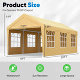 beige car shelter size#color_beige