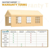 car shelter with windows warranty terms#color_beige