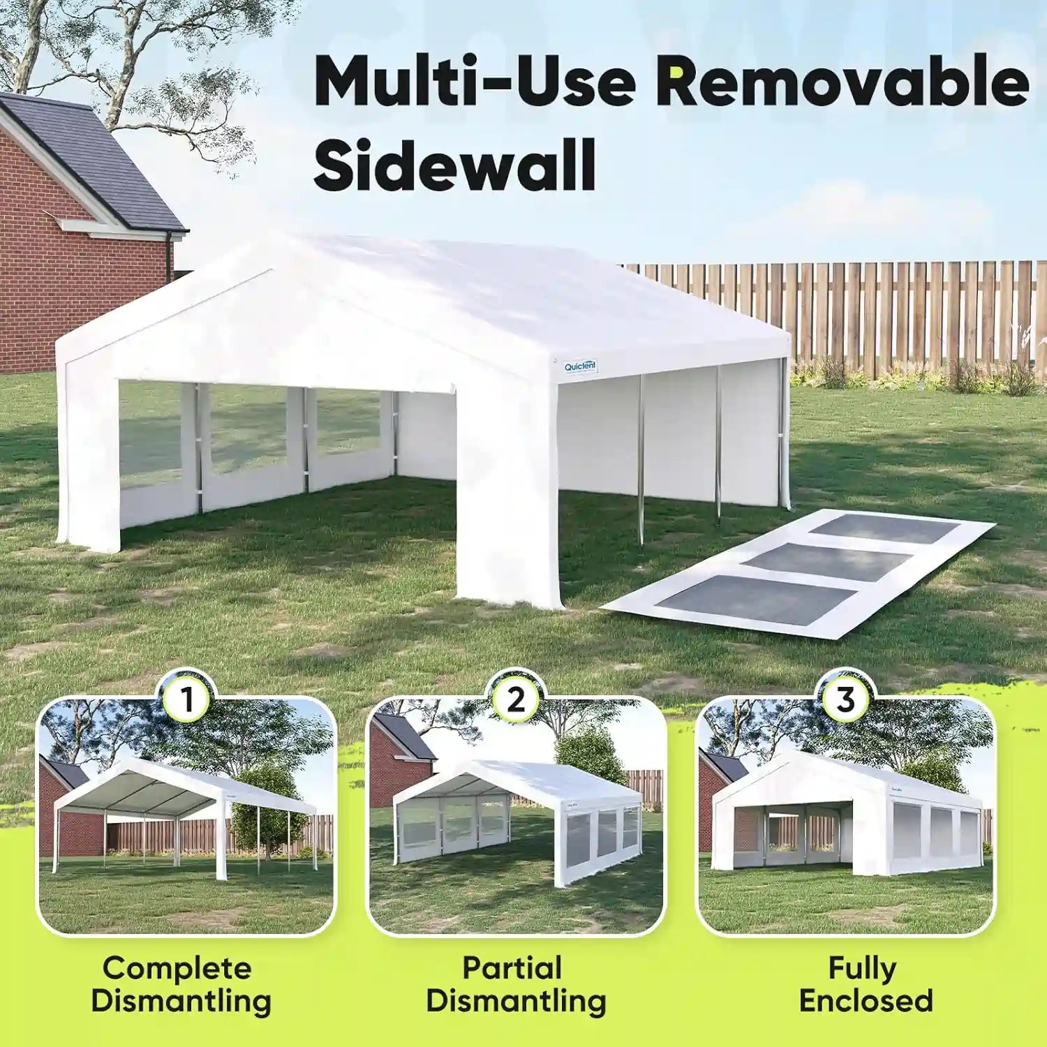 versatile usage of 20x20ft event tent