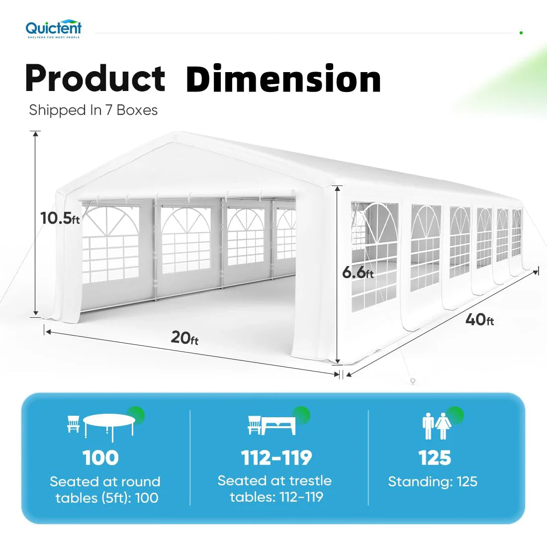 20x40ft Party Tent Product Dimension#style_regular