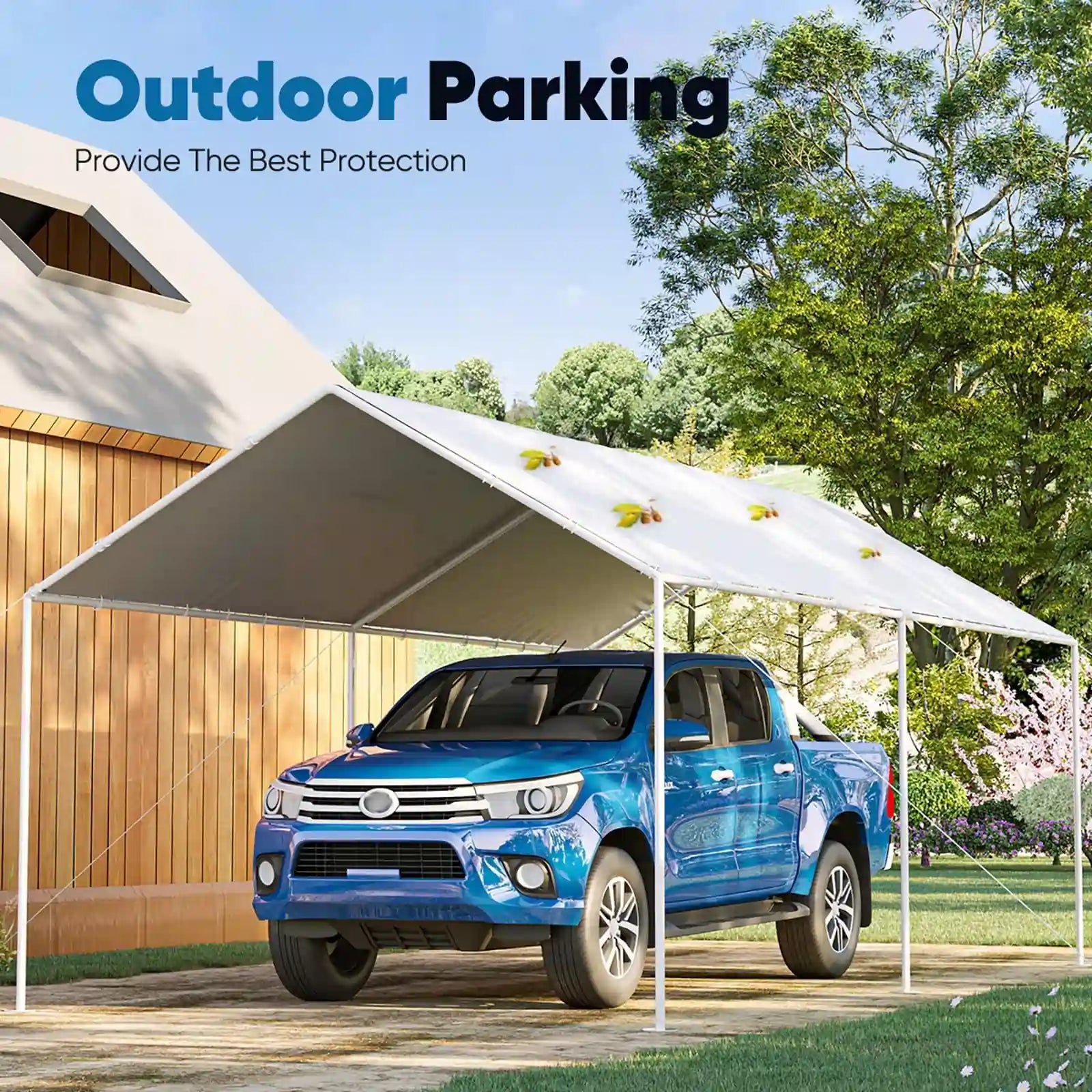 Carport Car Canopy Garage Outdoor Boat Shelter#color_white