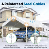 4 reinforced high strength steel cables#color_white-10'x20'