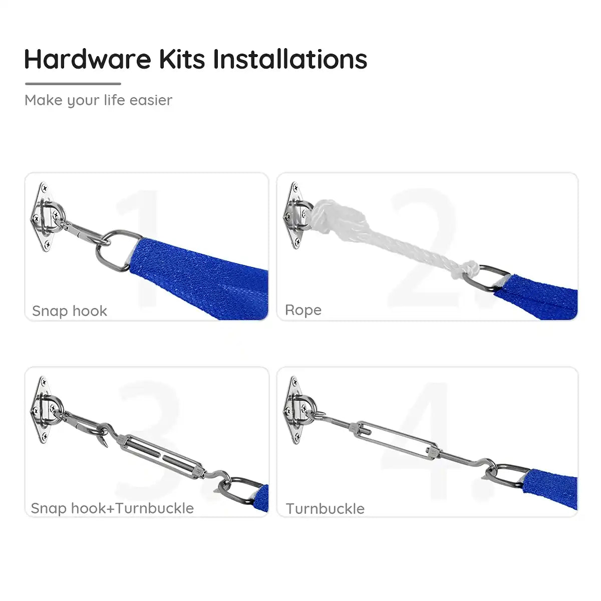 blue rectangle shade sail hardware kits#color_blue