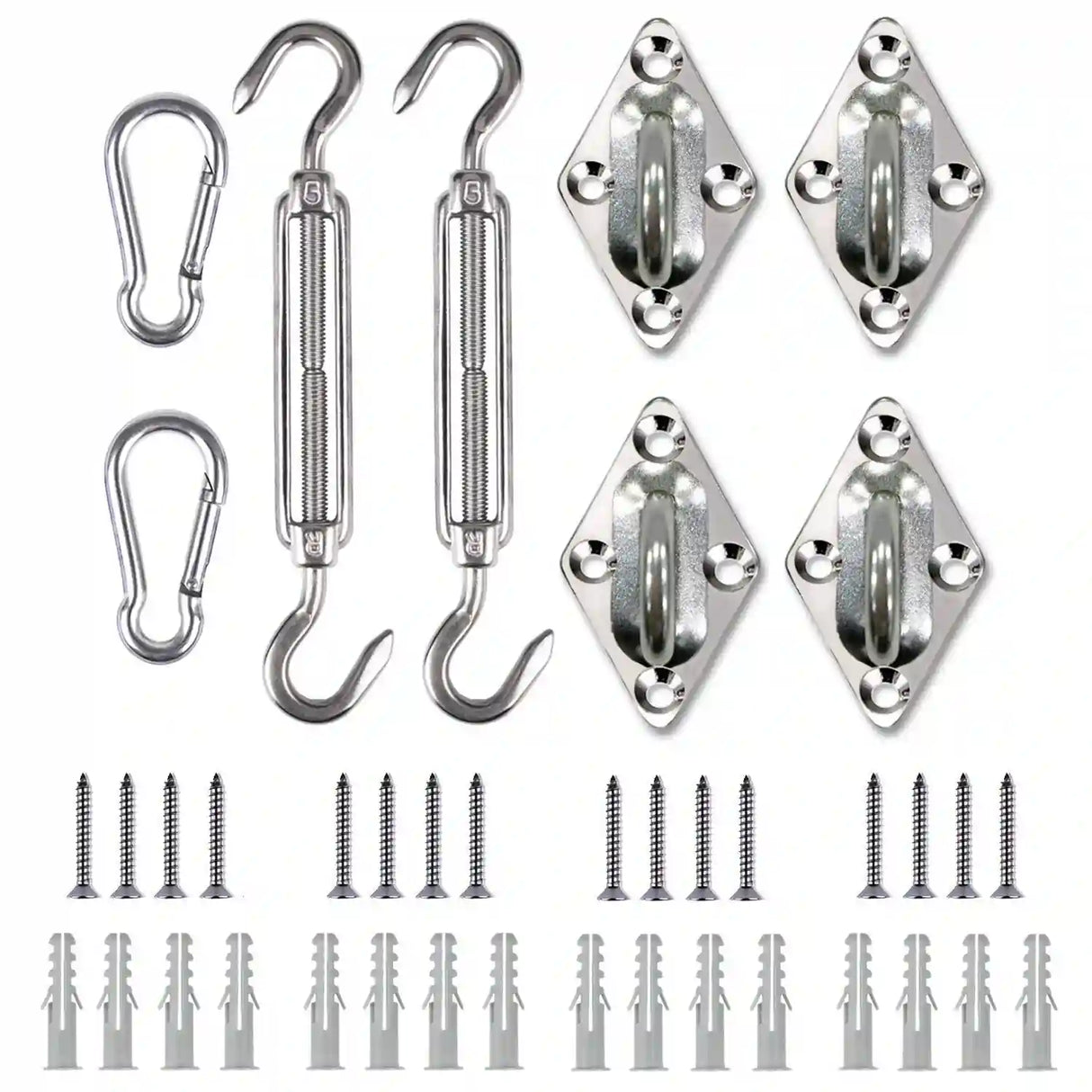 shade sail hardware kits#color_brown