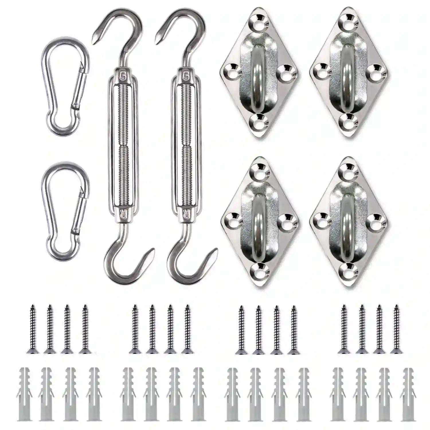 shade sail hardware kits#color_brown