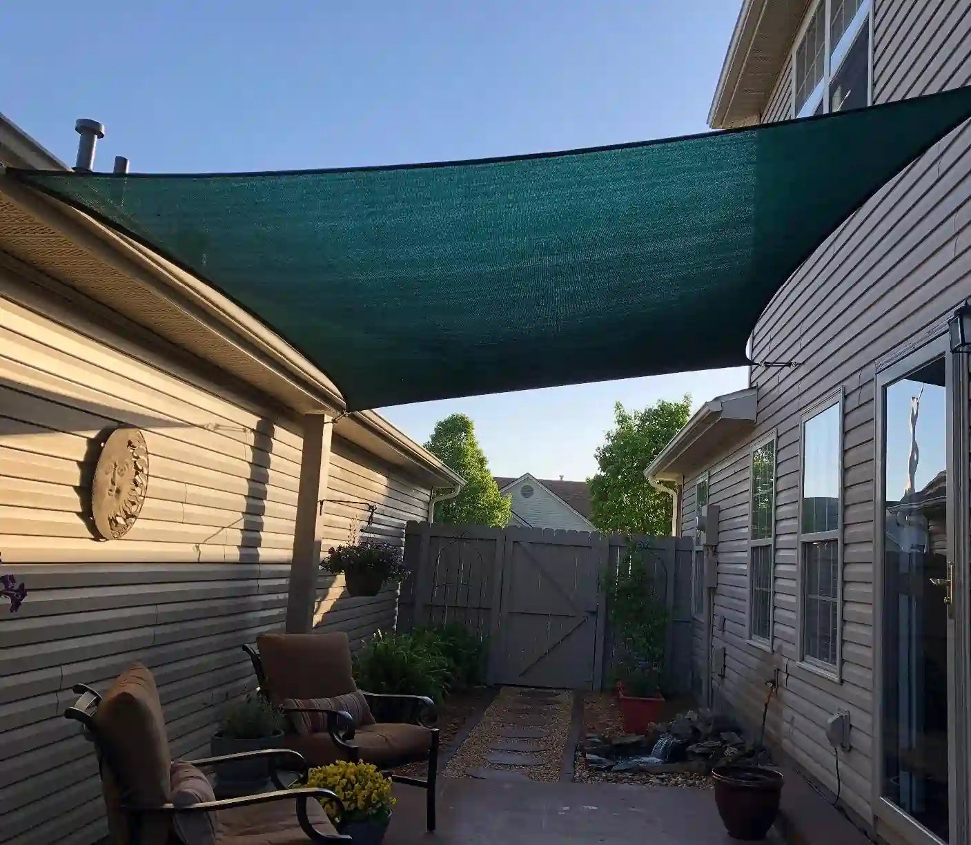 Green Rectangle Shade Sail for backyard#color_green