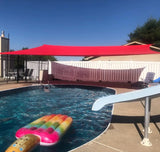 Red Rectangle Shade Sail for pool#color_red